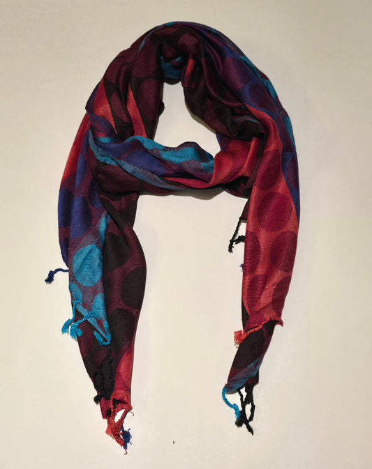 Châle en modal Jamawar multicolore
