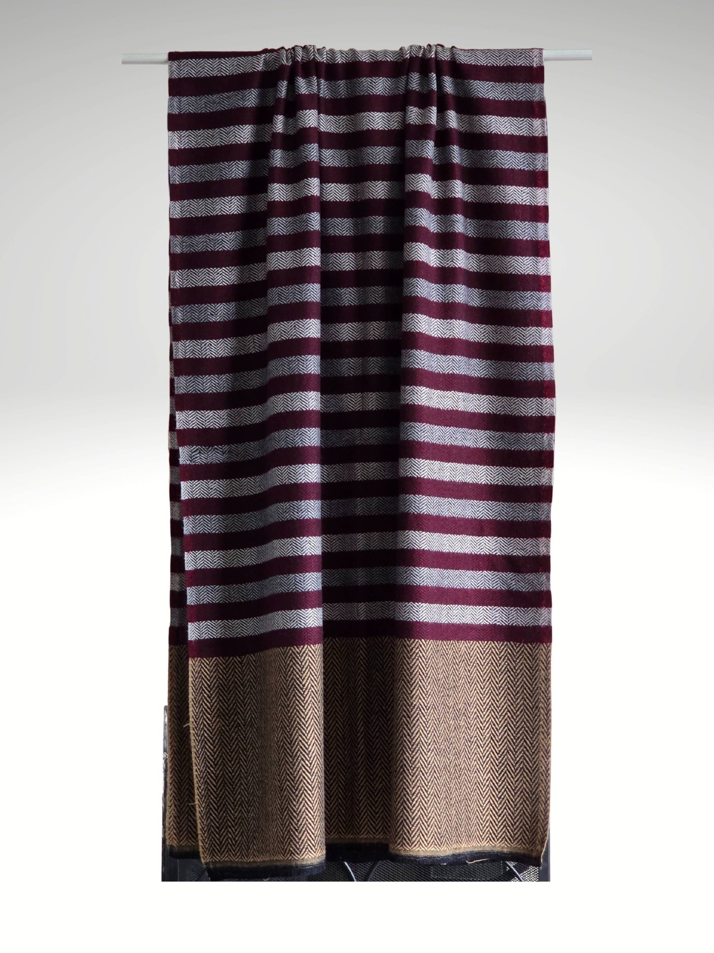Étole en cachemire 2 épaisseurs Rollo Stripe