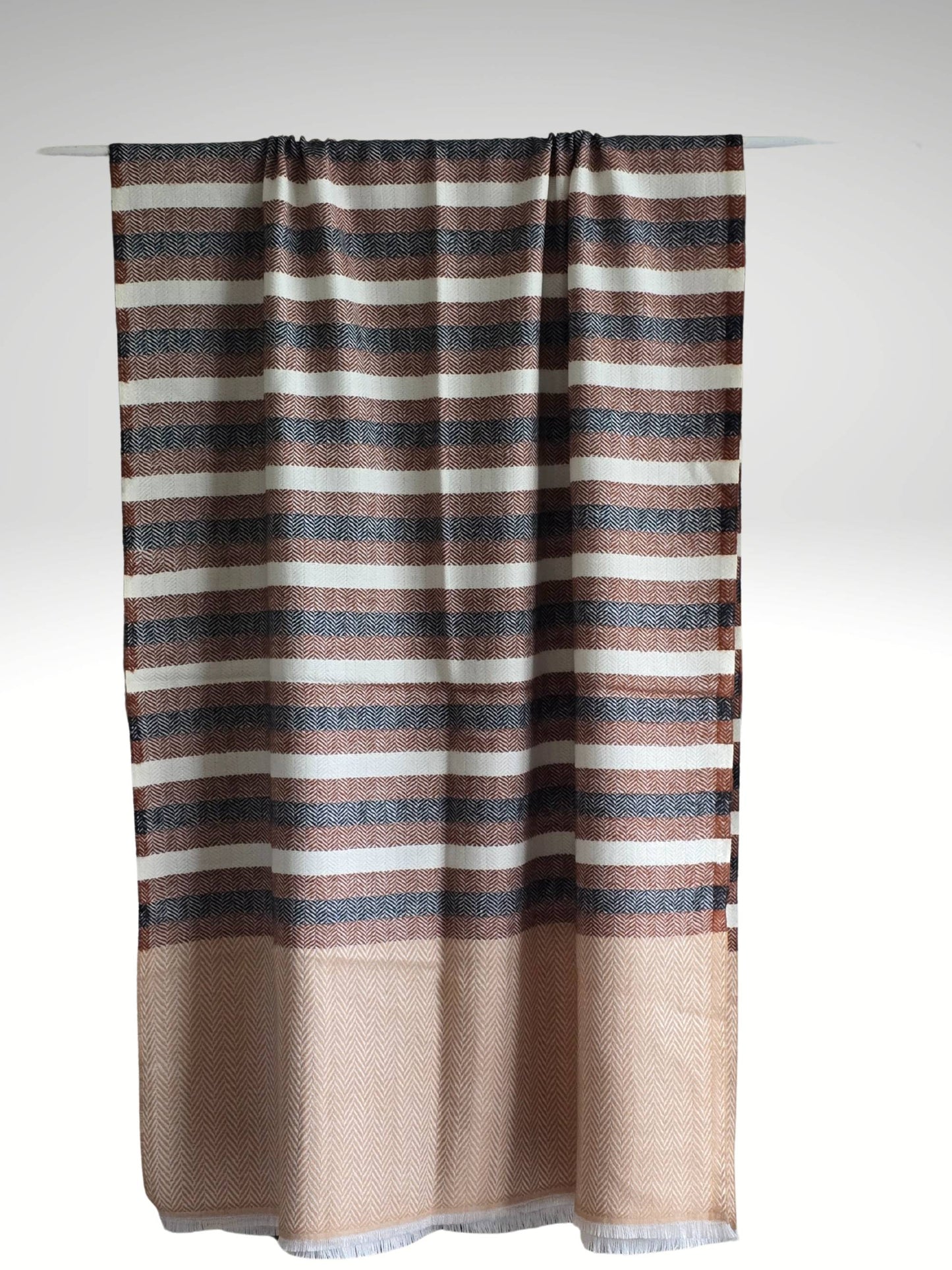 Étole en cachemire 2 épaisseurs Rollo Stripe