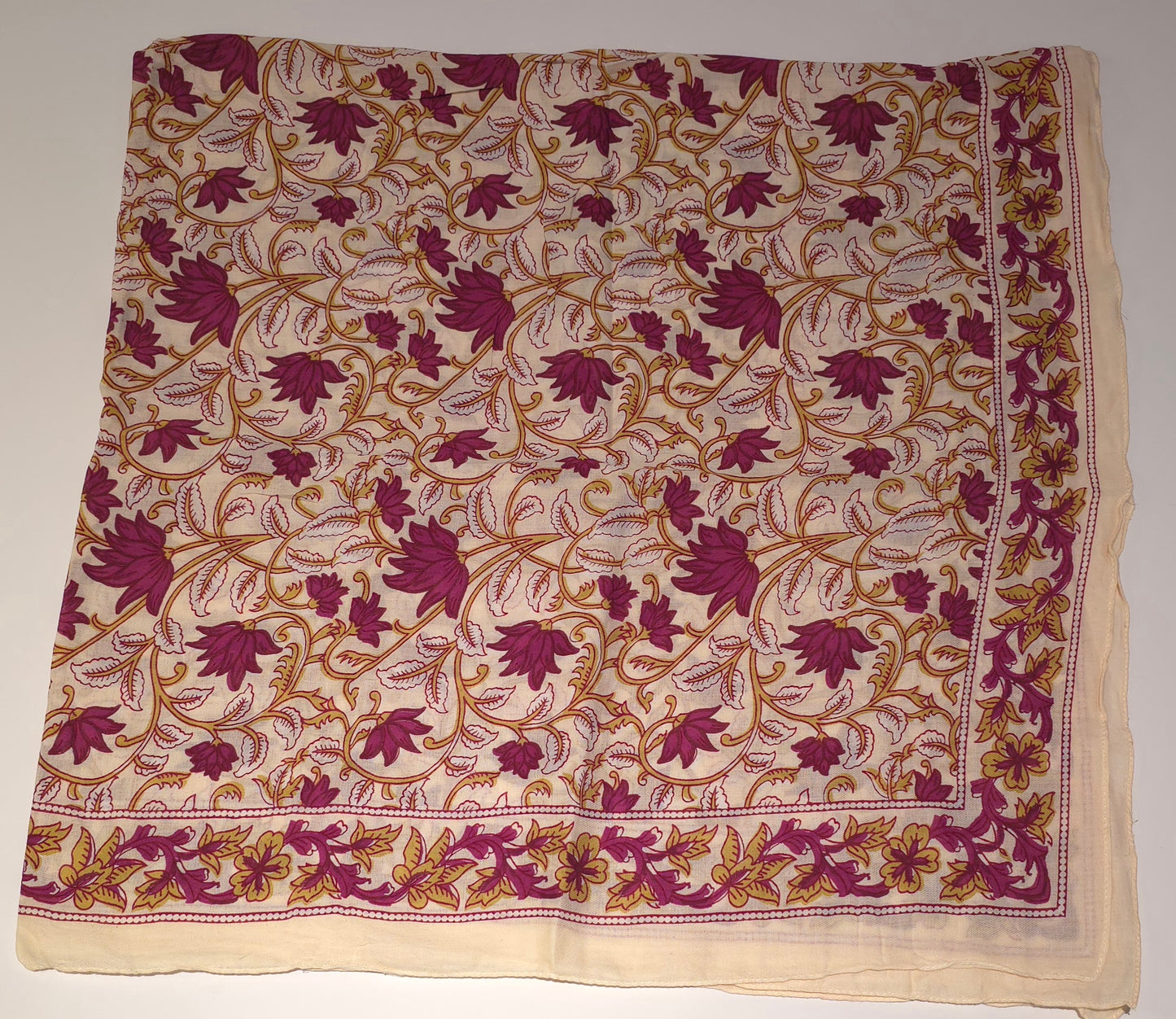 Foulard carré en pur coton, 100 x 100 cm
