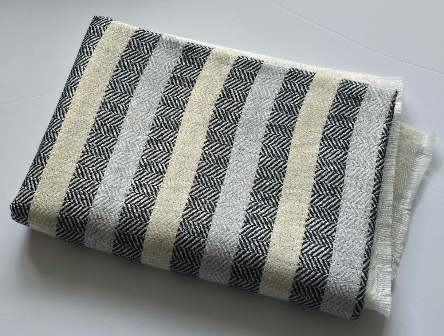 Étole en cachemire 2 épaisseurs Rollo Stripe