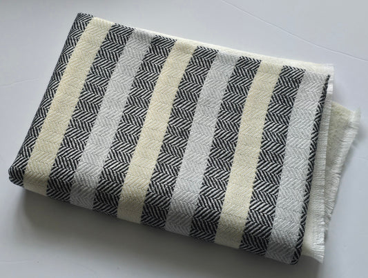 Étole en cachemire 2 épaisseurs Rollo Stripe