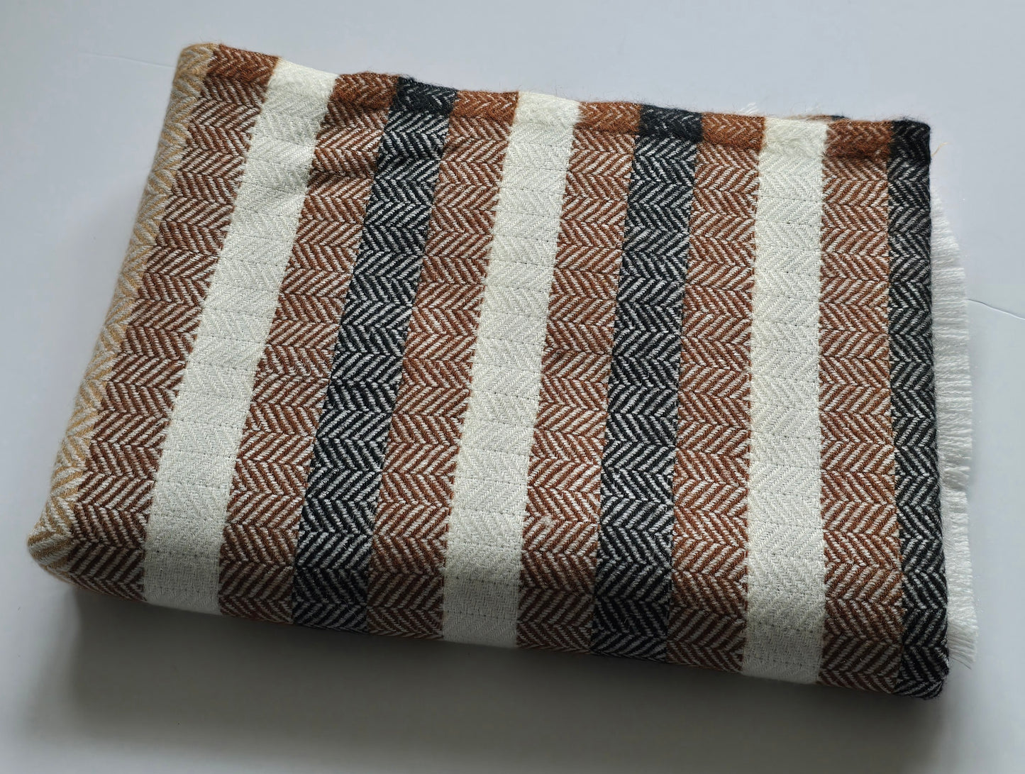 Étole en cachemire 2 épaisseurs Rollo Stripe