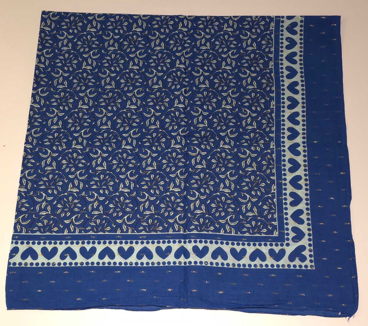 Foulard carré en pur coton, 100 x 100 cm