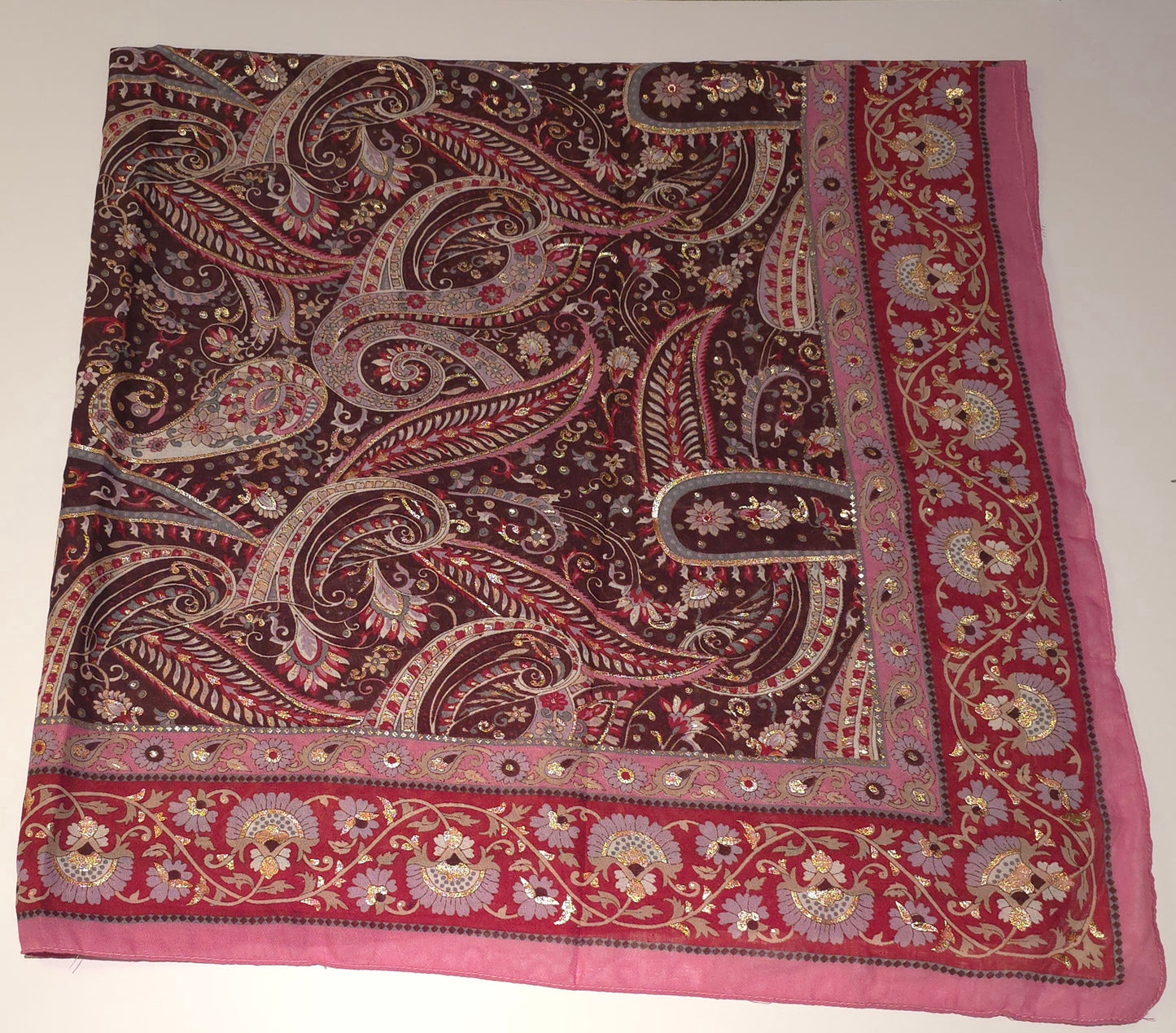 Foulard carré en pur coton, 100 x 100 cm