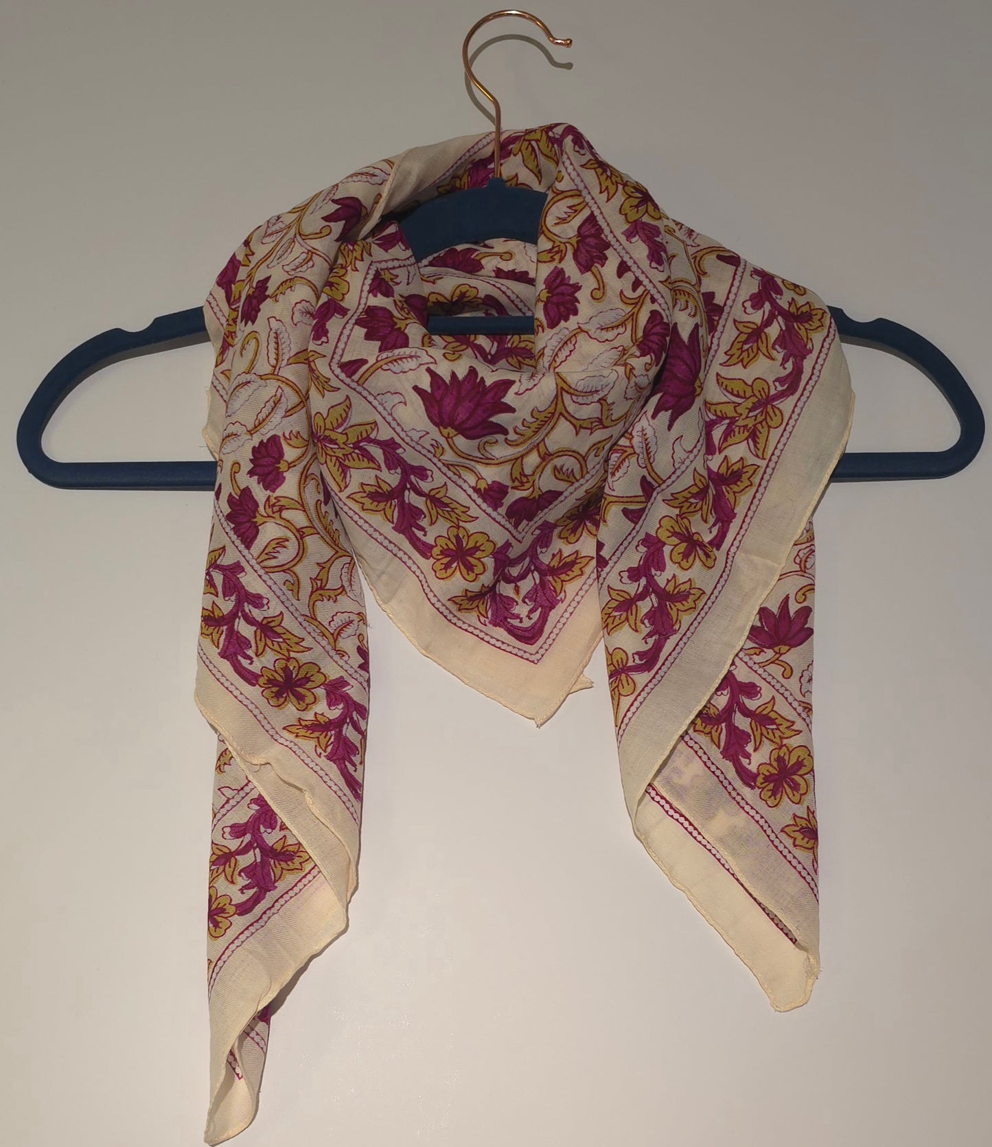 Foulard carré en pur coton, 100 x 100 cm