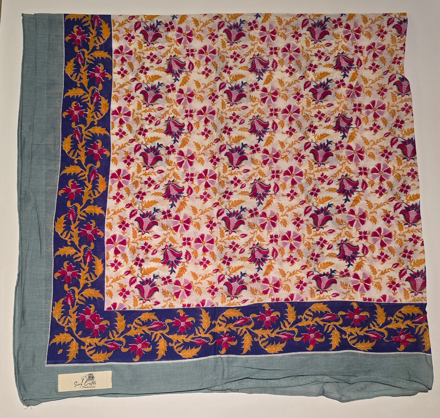 Foulard carré en pur coton, 100 x 100 cm