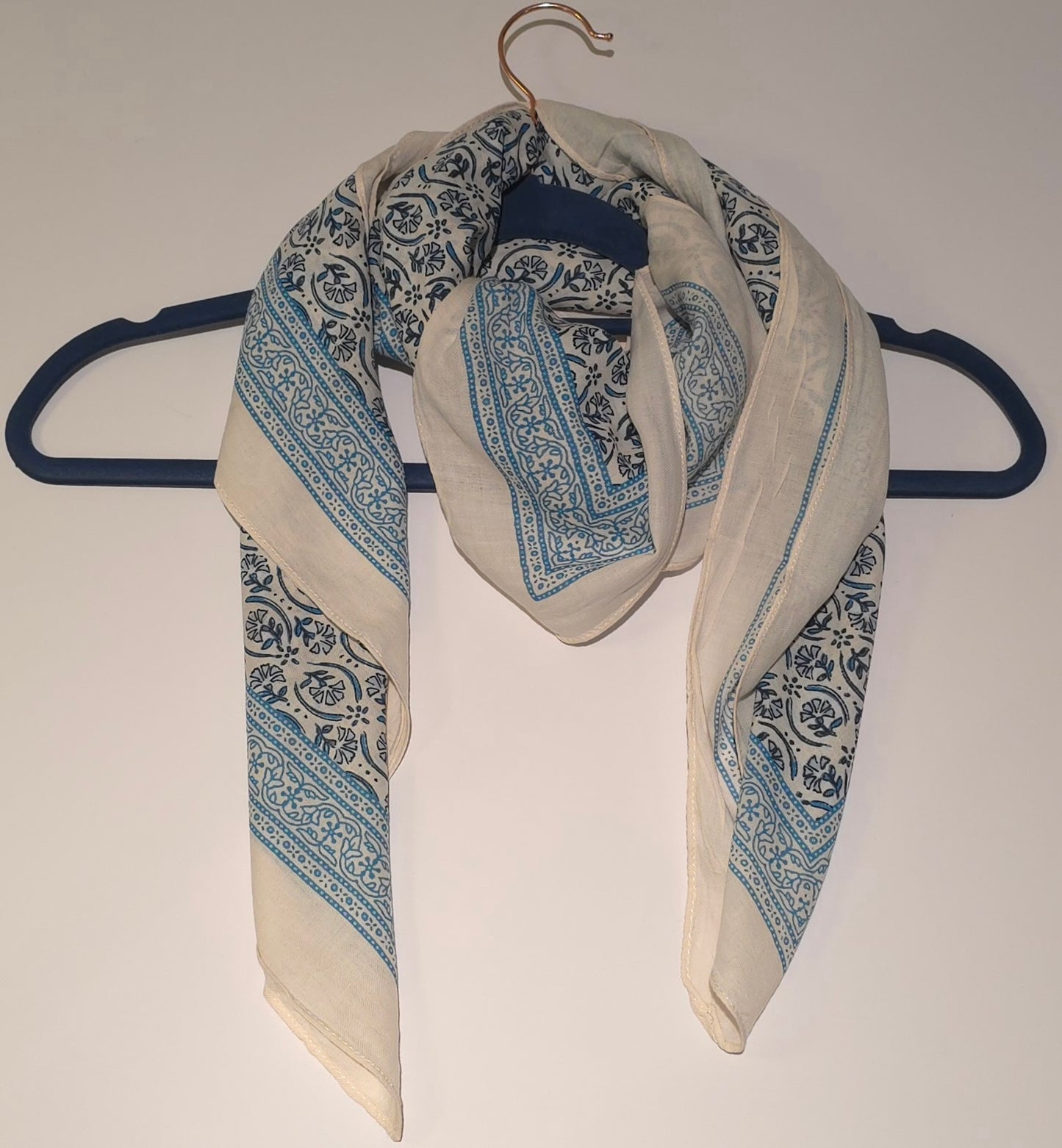 Foulard carré en pur coton, 100 x 100 cm