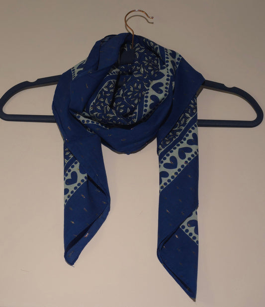 Foulard carré en pur coton, 100 x 100 cm